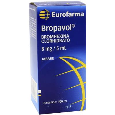 BROPAVOL JARABE ADULTO 8 MG/5 ML X 100 ML (BROMHEXINA)