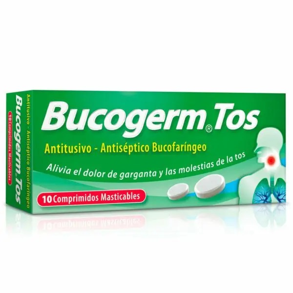BUCOGERM TOS ANTISEPTICO X 10 COMP (CLORHEXIDINA/NOSCAPINA)