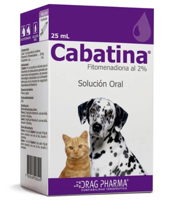CABATINA SOLUCION ORAL 2 % X 25 ML (FITOMENADIONA=VITAMINA K) (VET)