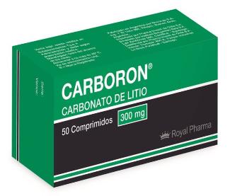 CARBORON 300 MG X 50 COMP (CARBONATO LITIO) (PTM)
