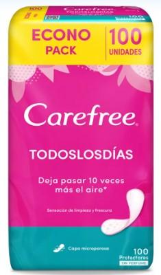 CAREFREE PROTECTOR DIARIO ORIGINAL SIN PERFUME X 100 UNID