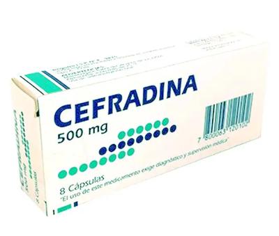 CEFRADINA 500 MG MINTLAB X 8 CAPS (GENER) (PTM)