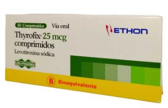 CENABAST LEVOTIROXINA 25 MCG X 50 COMP (THYROFIX)*Descuento Pronto vence*