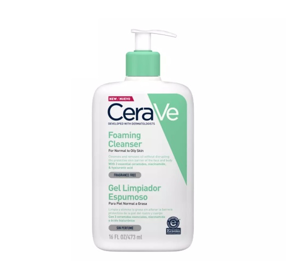 CERAVE GEL LIMPIEZA ESPUMOSO NORMAL GRASA X 473 ML