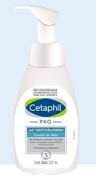 CETAPHIL PRO AD RESTORADERM ESPUMA DE BAÑO PIEL SENSIBLE/BEBE X 250 ML