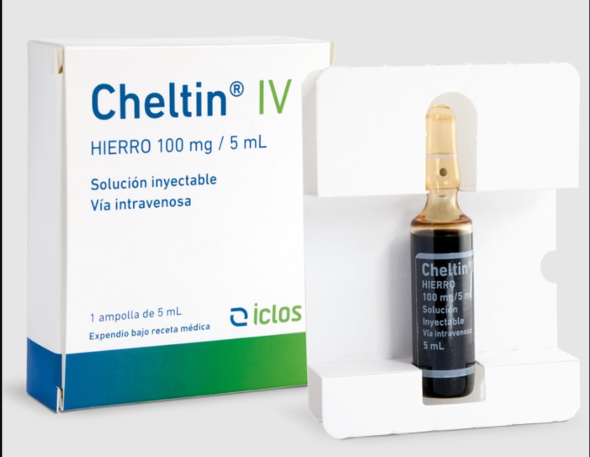CHELTIN IV SOLUCION INYECTABLE  100 MG/ 5 ML X 1 AMP (HIERRO)