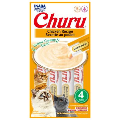 CHURU GATOS SABOR POLLO X 4 UNID (NARANJO) (VET)