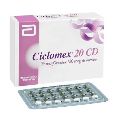 CICLOMEX 20 CD X 28 COMP CFR (GESTODENO/ETINILESTRADIOL) (RS:30) (SM:50) (HORM)