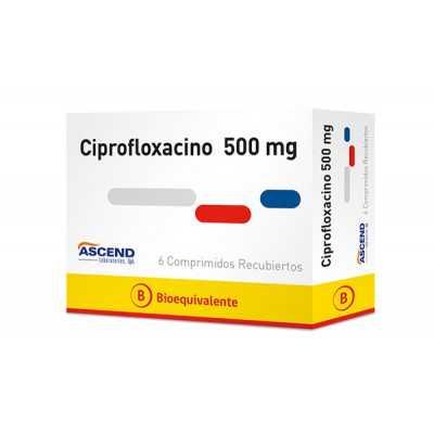 CIPROFLOXACINO 500 MG ASCEND X 6 COMP (GENER)(PTM)