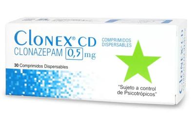 CLONEX CD 0.5 MG X 30 COMP (CLONAZEPAM) (PSICO)