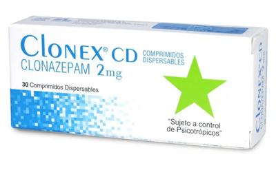 CLONEX CD 2.0 MG X 30 COMP (CLONAZEPAM) (PSICO)
