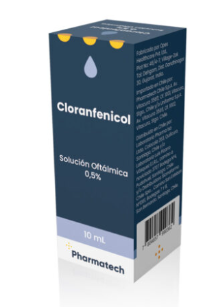 CLORANFENICOL 0,5 % GOTAS OFTAL PHARMATECH X 10 ML (GENER)(PTM) FECHA DE VENCIMIENTO EN OCTUBRE