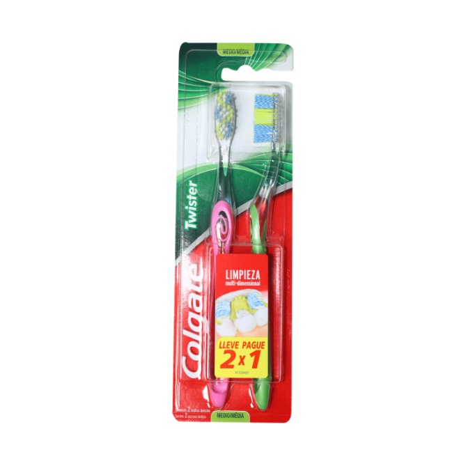 COLGATE CEPILLO TWISTER MEDIO 2 X 1