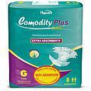 COMODITY PAÑAL ADULTO PLUS CARE TALLA G X 8 UNID
