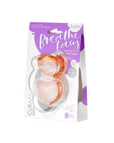 CURAPROX BABY CHUPETE NARANJA TALLA 2 DUOPACK + 10 KG