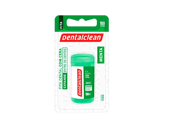 DENTALCLEAN CINTA DENTAL CON CERA MENTA X 100 MTS
