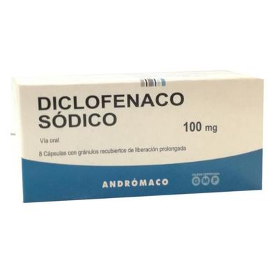 DICLOFENACO 100 MG LIB PROLONG. ANDR X 8 CAPS (GENER)