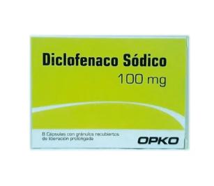 DICLOFENACO 100 MG LIB PROLONG. OPKO X 8 CAPS (GENER)
