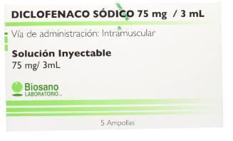 DICLOFENACO INYECT 75 MG /3 ML BIOSANO X 5 AMPOLLAS (GENER) (PTM)