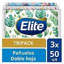 ELITE PAÑUELOS BOLSA 50 UNI X 3 PAQ***