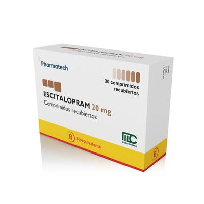ESCITALOPRAM 20 MG PHARMATECH X 30 COMP (GENER)