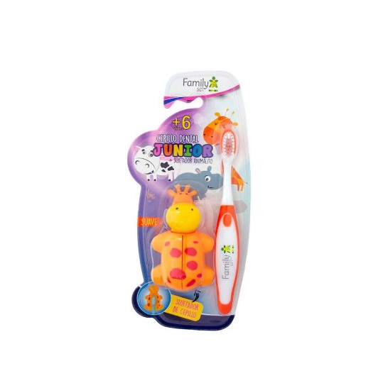 FAMILY SET CEPILLO DENTAL INFANTIL + SUJETADOR DE ANIMAL UNID