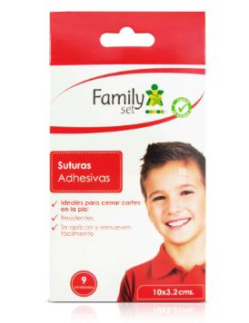 FAMILY SET SUTURAS 10 X 3.2 CM X 9 UNID