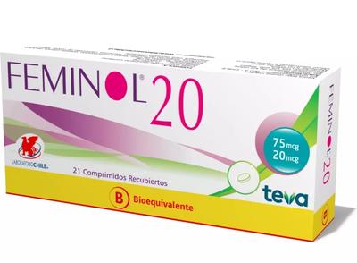FEMINOL 20 X 21 COMP (GESTODENO/ETINILESTRADIOL) (HORM) CHS $4000