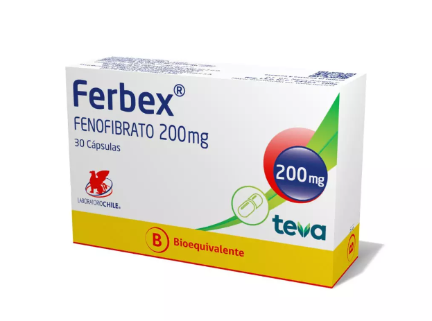 FERBEX 200 MG X 30 CAPS (FENOFIBRATO) CHS $4000
