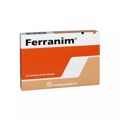 FERRANIM X 30 CAPS(AC.ASCORB/AC.FOLICO/FIERRO/CIANOCOBALA)
