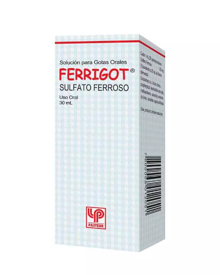FERRIGOT GOTAS ORALES X 30 ML (SULFATO FERROSO) (PTM)