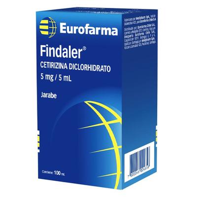 FINDALER JARABE 5.0 MG/5 ML X 100 ML (CETIRIZINA)