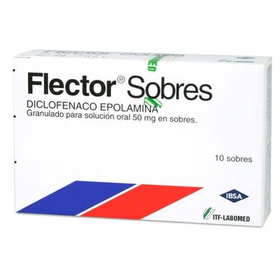 FLECTOR SOBRES POLVO GRAN 50 MG X 10 SOBRES (DICLOFENACO EPOLAMINA)