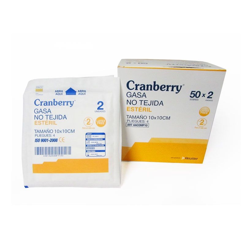 GASA PACK NO TEJIDA  10.0 X 10.0 CMS DE 2UNID X CINCO SOBRES(FRAXI)
