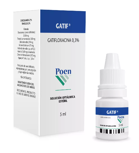 GATIF 0,3 % SOL OFTALM X 5 ML (GATIFLOXACINO)