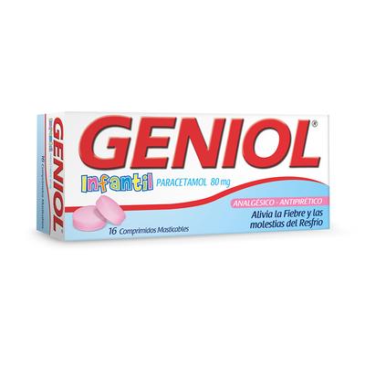 GENIOL  80 MG MASTICABLE X 16 COMP (PARACETAMOL) (PTM)