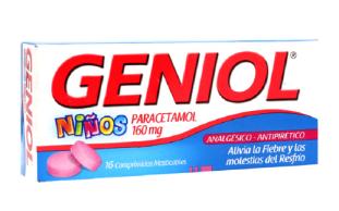GENIOL 160 MG MASTICABLE X 16 COMP (PARACETAMOL) (PTM)