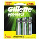 GILLETTE MACH3 REPUESTO X 6 SENSITIVE