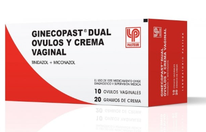 GINECOPAST DUAL 10 OVULOS + CREMA (MICONAZOL//TINIDAZOL)
