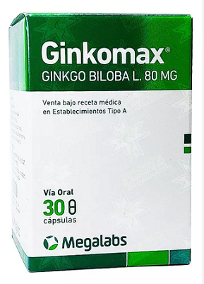 GINKOMAX 80 MG X  30 CAPS (GINKGO BILOBA)