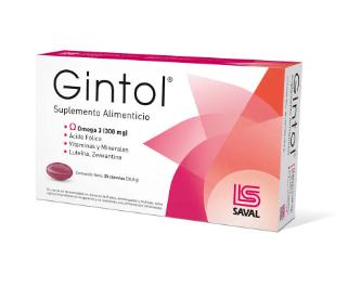 GINTOL X 30 CAPS ( OMEGA 3/AC. FOLICO/LUTEINA/ZEAXANTINA/VIT/MINERALES)