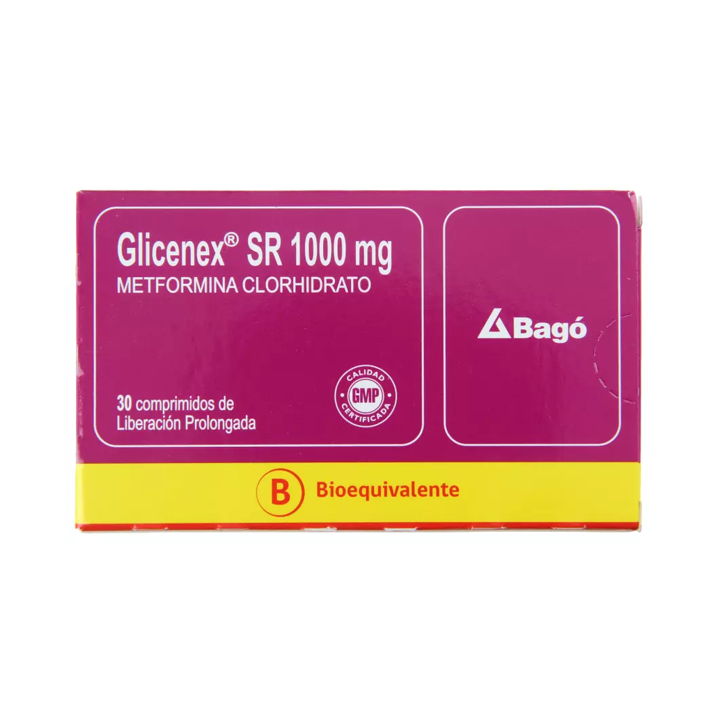 GLICENEX SR LIB. PROLONG. 1000 MG X 30 COMP (METFORMINA)
