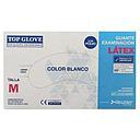 GUANTE LATEX TALLA  M C/POLVO X 100 UNID