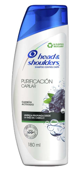 HEAD & SHOULDERS SHAMPOO PURIFICACIÓN CAPILAR (CARBON) 180 ML