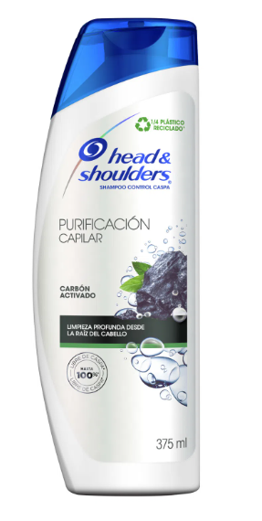 HEAD & SHOULDERS SHAMPOO PURIFICACIÓN CAPILAR (CARBON) 375 ML