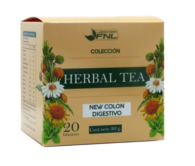 HERBAL TEA NEW COLON DIGESTIVO X 20 BOLSAS FNL (HINOJO/MATICO/LLANTEN/MELISSA/MENTA)