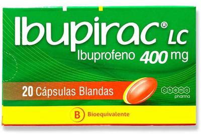 IBUPIRAC LC 400 MG X 20 CAPS BLANDAS (IBUPROFENO)