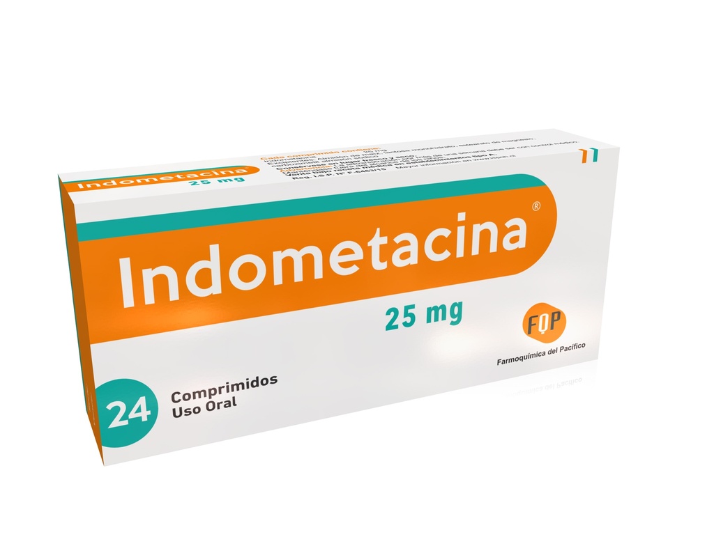 INDOMETACINA 25 MG FQP X 24 COMP (GENER)