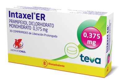INTAXEL.ER 0.375 MG LCH (PRAMIPEXOL) X 30 COMP***
