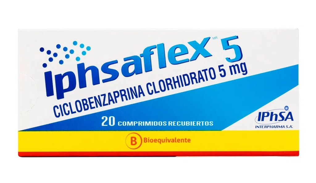 IPHSAFLEX 5 MG X 20 COMP (CICLOBENZAPRINA)